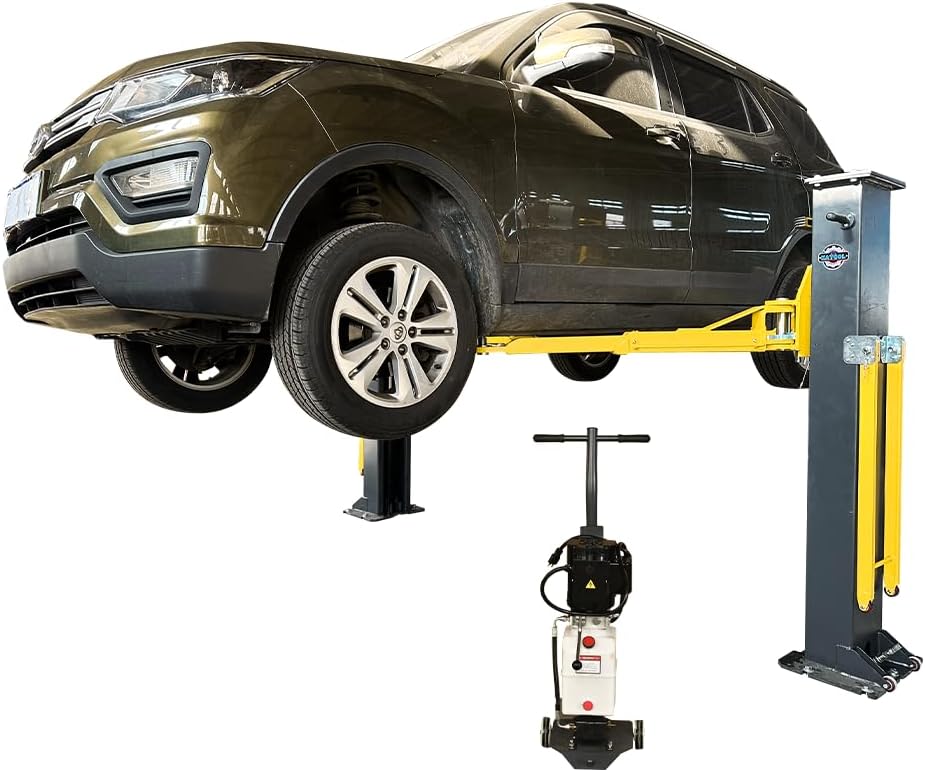 Katool 8000 lbs Portable 2 Post Lift PMRL-200 Adaptable 2 Post Lift Mobile Car Lift Two Post Lift for Home