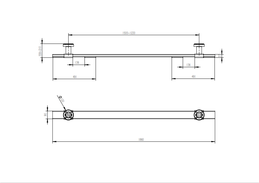 Scissor Lift Support Bar Kit