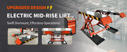 Katool 8000 lbs Mid Rise Scissor Lift Electric 220v 47'' Release Auto Lift Car Lift