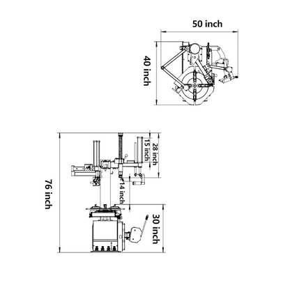 Katool KT-T830 Wheel Clamp Tire Changer Machine
