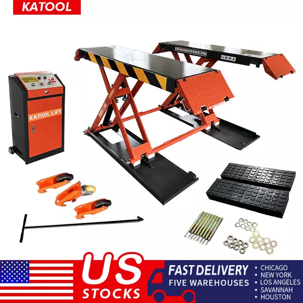 Katool 8000 lbs Mid Rise Scissor Lift Electric 220v 47'' Release Auto Lift Car Lift