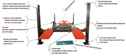 AK-4H110 Four Post Vehicle Lift 11,000lbs *Warehouse Pickup ONLY*